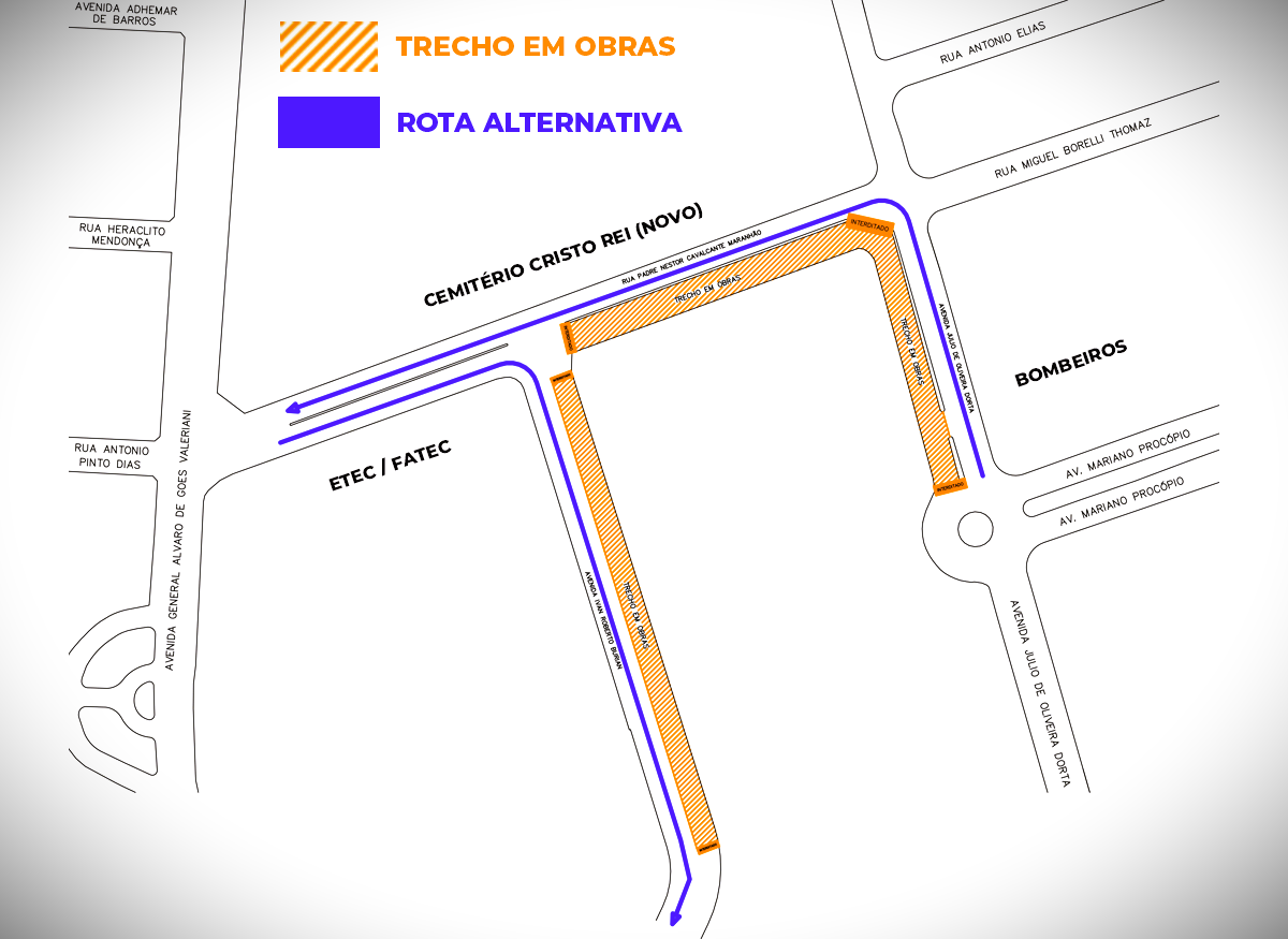 Atenção, motorista: região do Cefer 2 tem trechos de avenidas interditadas para o trânsito
