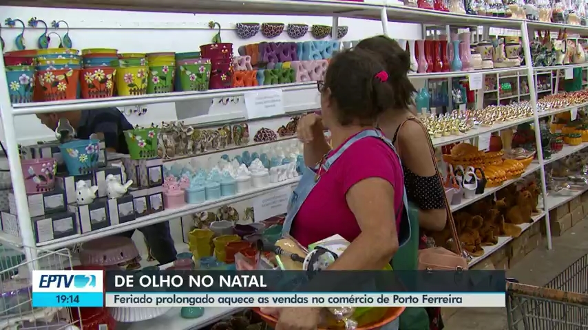 Movimento nas lojas de cerâmica de Porto Ferreira foi grande no feriado