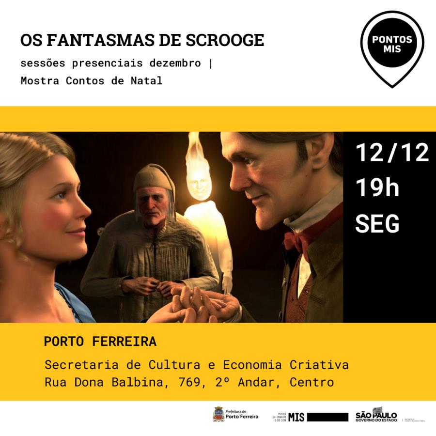 Projeto Pontos MIS exibe nesta segunda-feira o filme “Os Fantasmas de Scrooge”