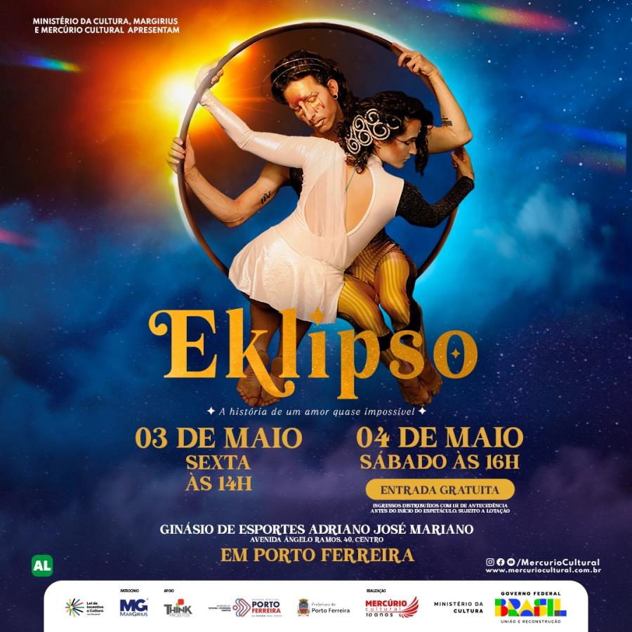 Porto Ferreira recebe espetáculo teatral circense “Eklipso” nesta sexta e sábado