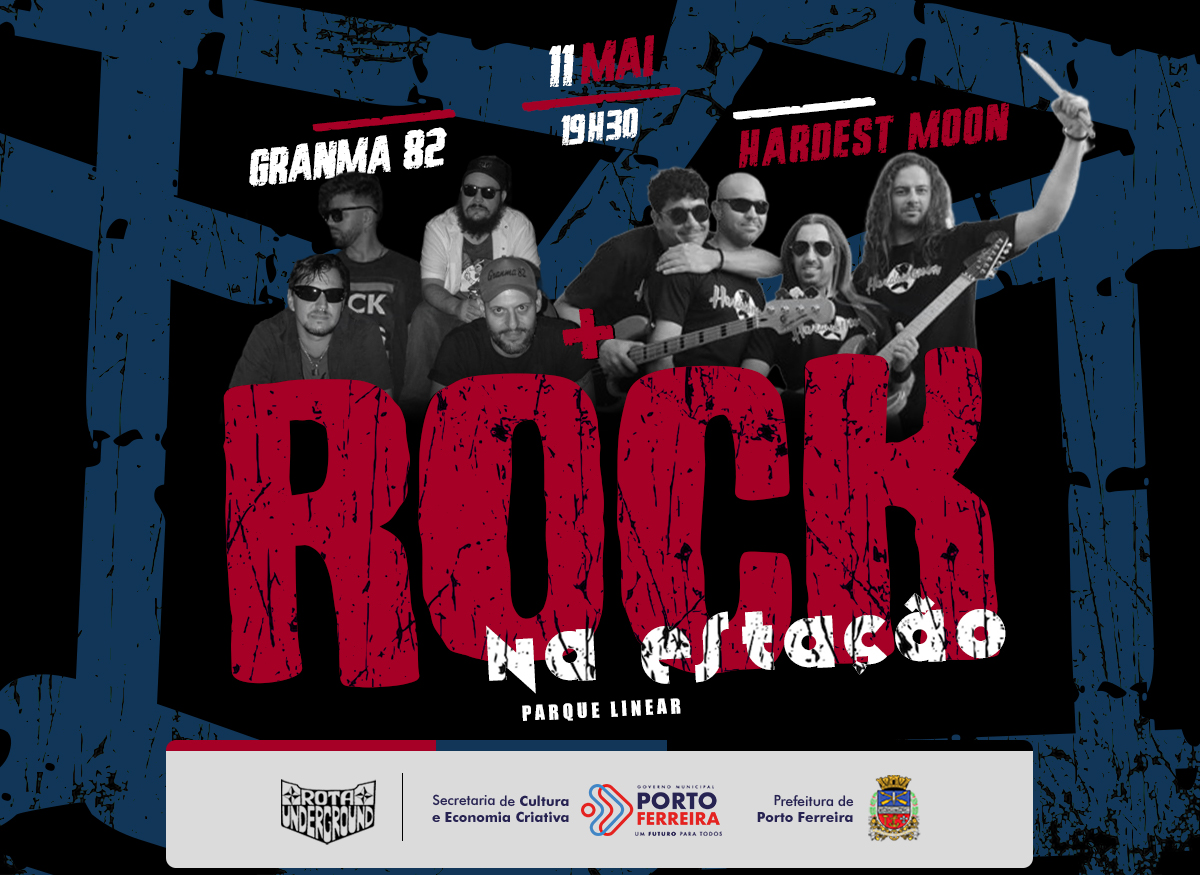 Rock na Estação traz bandas Granma 82 e Hardest Moon para a edição de maio de 2024