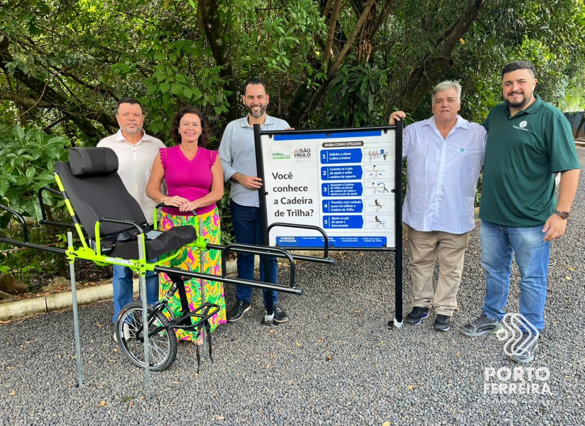 Parque Henriqueta Libertucci recebe cadeiras de trilhas para pessoas com mobilidade reduzida