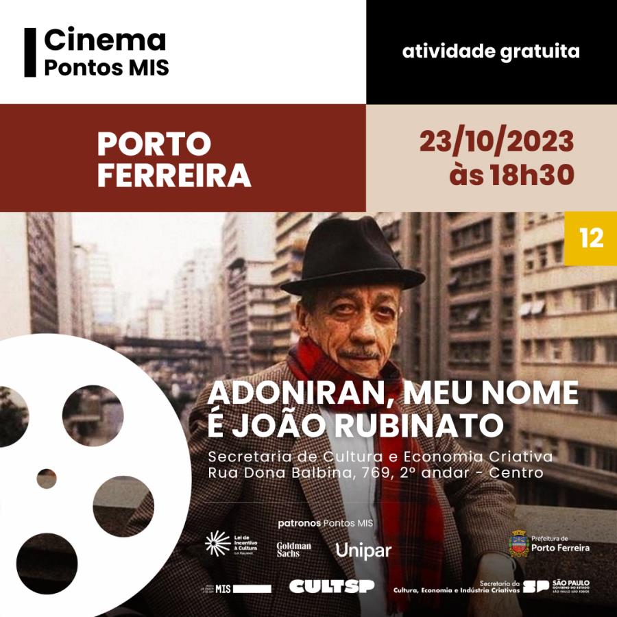 Projeto Pontos MIS exibe nesta segunda-feira o filme “Adoniran, Meu Nome é João Rubinato”