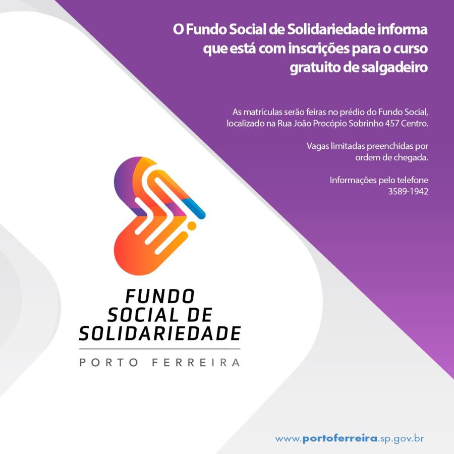 Mais dois cursos grátis terão inscrições abertas no Fundo Social: salgadeiro e confeitaria