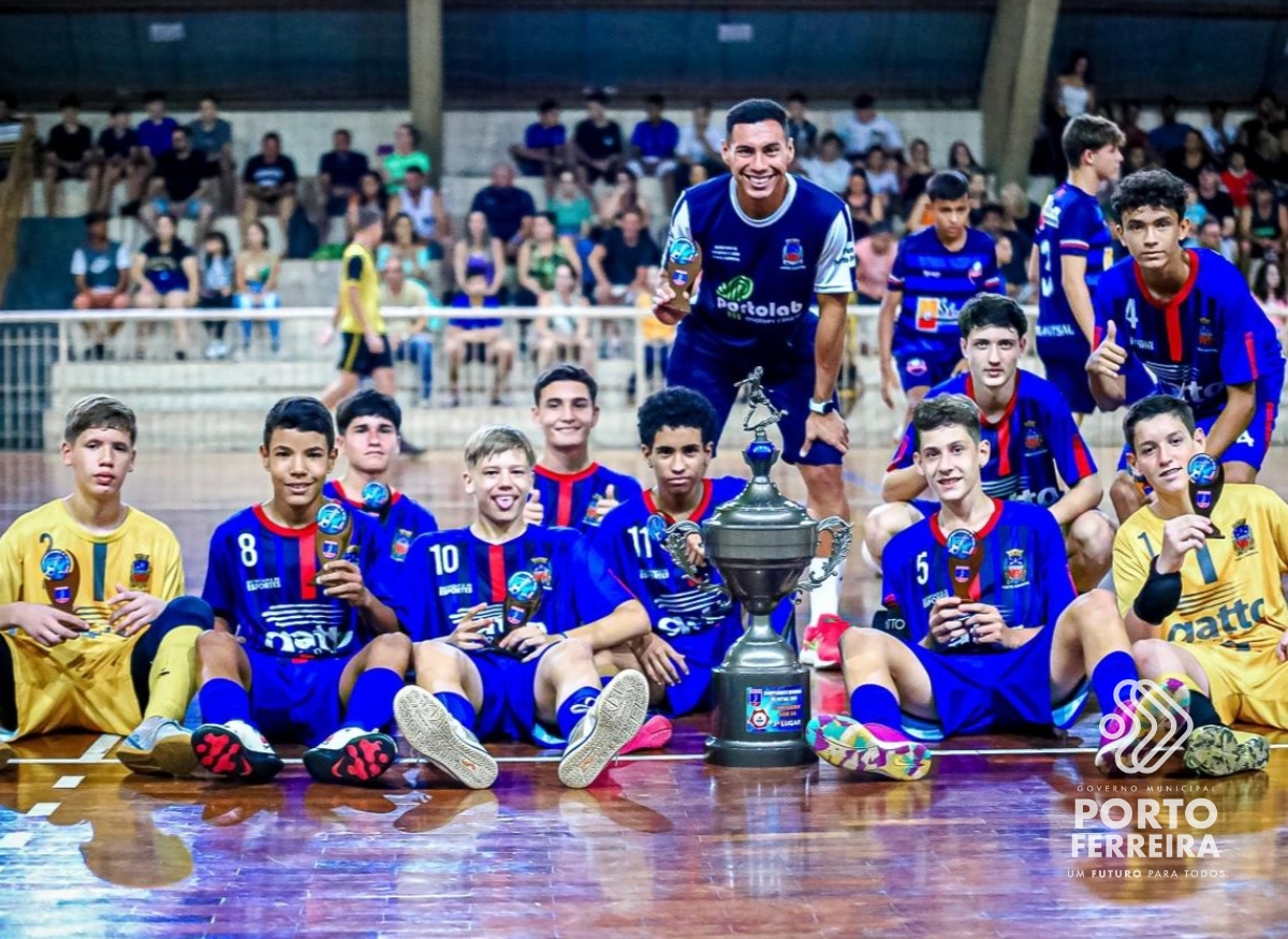 Sub-14 de Porto Ferreira conquista o 3º lugar na Liga Ferreirense de Futsal com goleada de 7 a 2