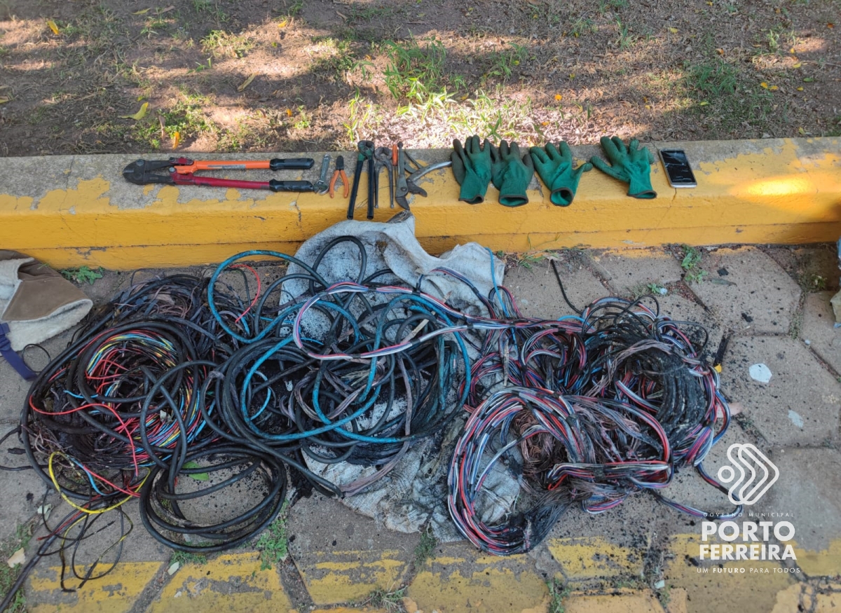 Notícias da GCM: prisão por furto de cabos de energia e apreensão de entorpecente