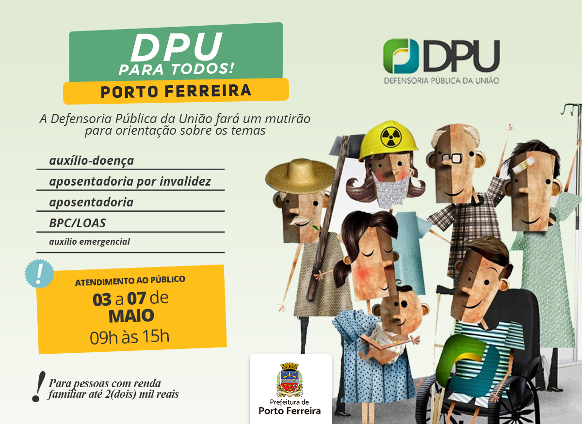 Defensoria Pública da União fará atendimento jurídico à população na próxima semana; veja como agendar