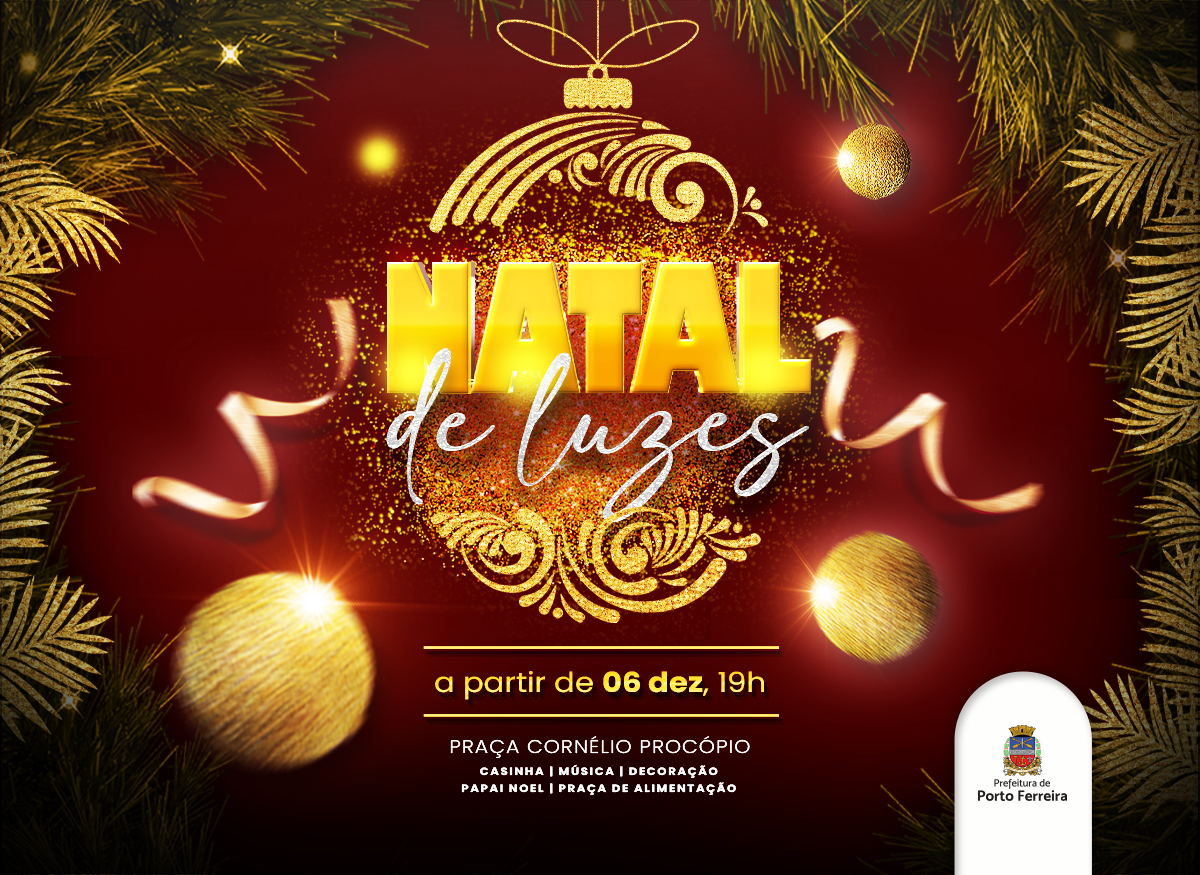 Abertura do Natal de Luzes 2024 na praça Cornélio Procópio será na sexta-feira