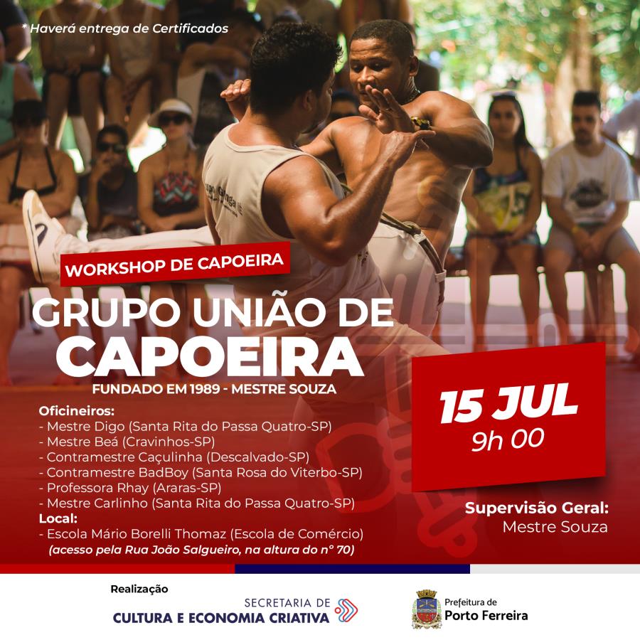 Workshop de Capoeira acontece na manhã de sábado na Escola Mário Borelli Thomaz