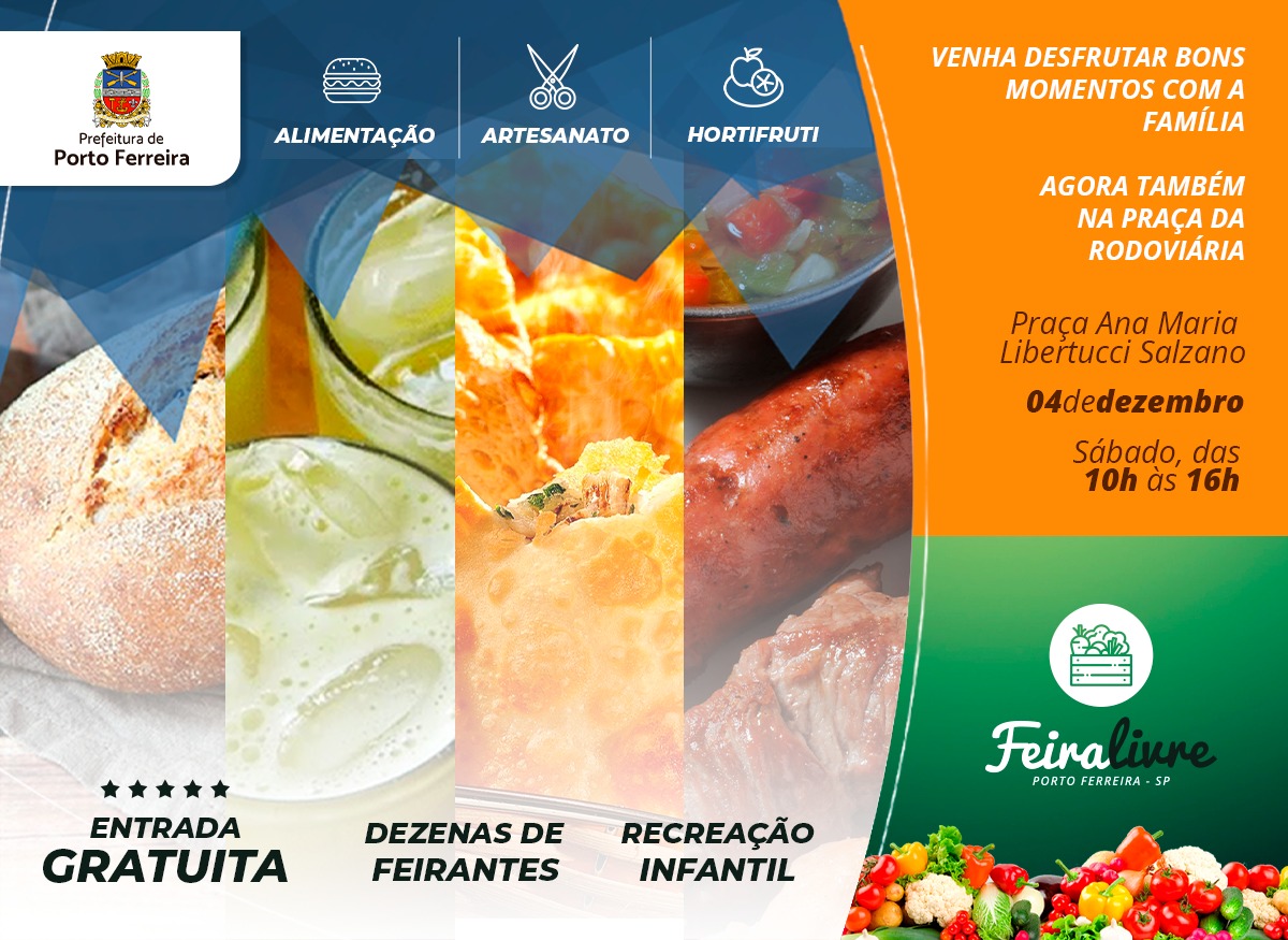 Feira Livre Municipal será realizada sábado na Praça da Rodoviária revitalizada