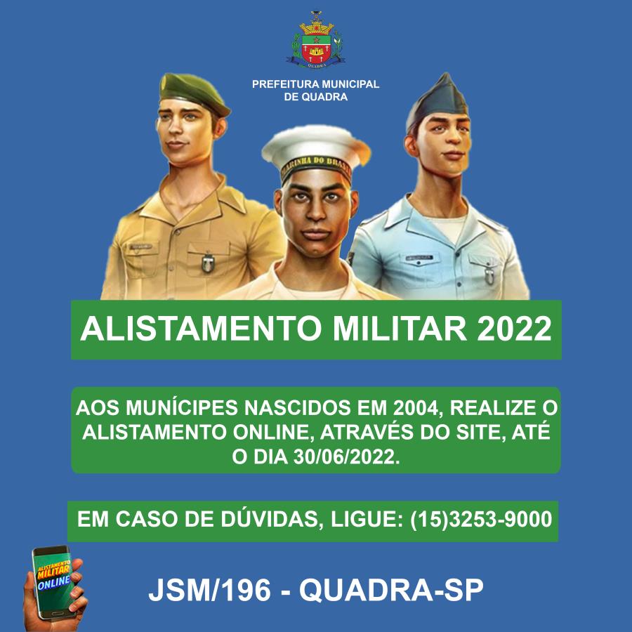 ALISTAMENTO MILITAR JÁ COMEÇOU E PODE SER FEITO PELA INTERNET