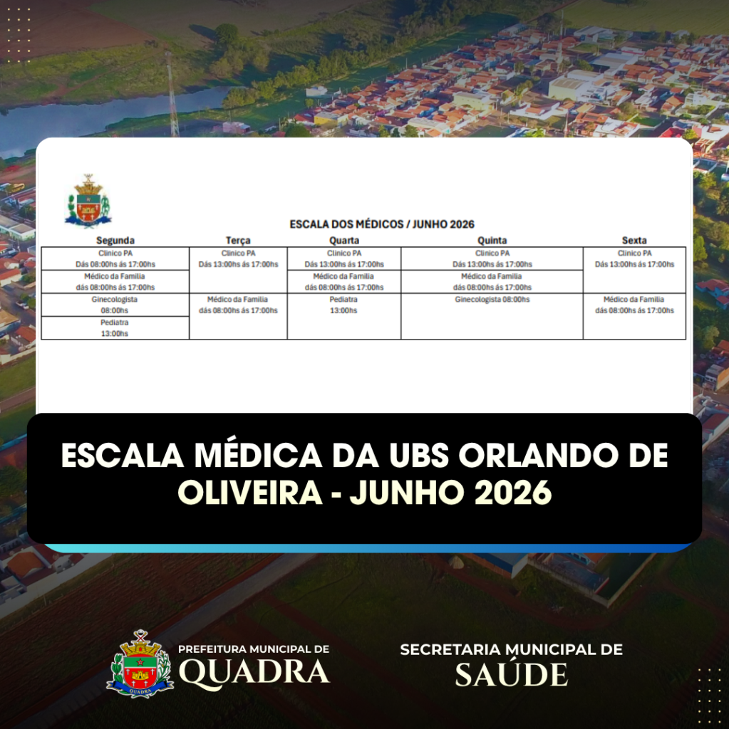 ESCALA MÉDICA – UBS Orlando de Oliveira | Junho 2026