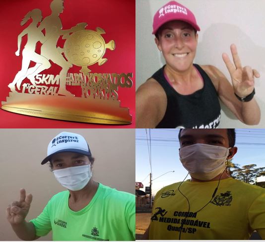 ATLETAS QUADRENSES PARTICIPAM DE CORRIDA VIRTUAL REPRESENTANDO A CIDADE DE QUADRA