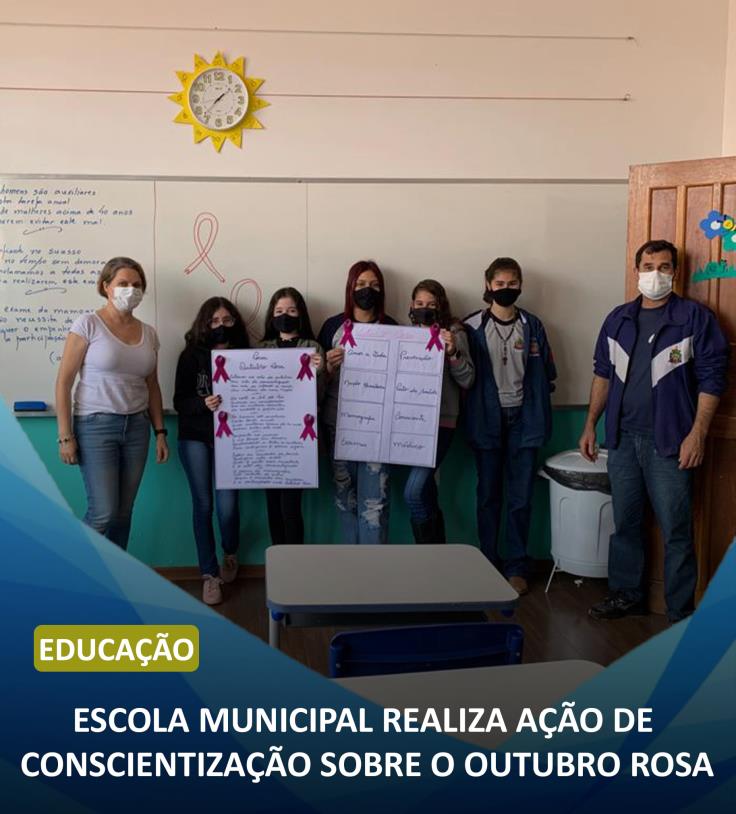 ESCOLA MUNICIPAL REALIZA AÇÃO DE CONSCIENTIZAÇÃO SOBRE O OUTUBRO ROSA