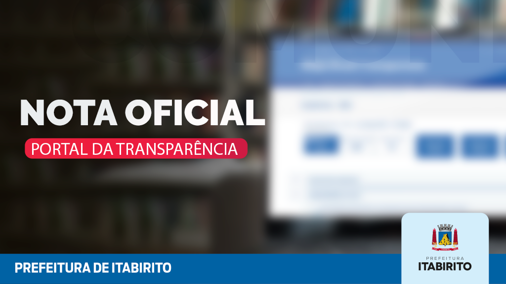 NOTA OFICIAL - Portal da Transparência