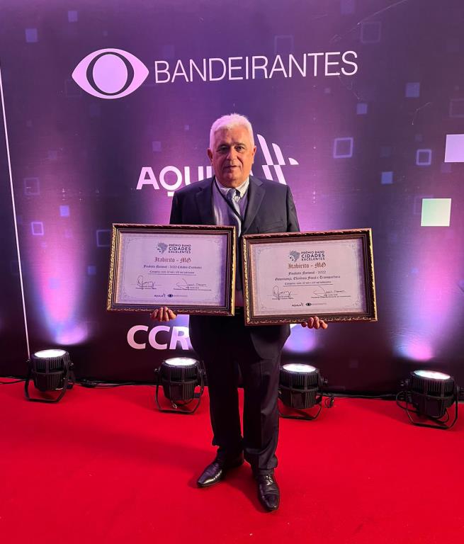 Prêmio Band Cidades Excelentes: Prefeitura de Itabirito fica entre as três melhores cidades do Brasil em governança e transparência 