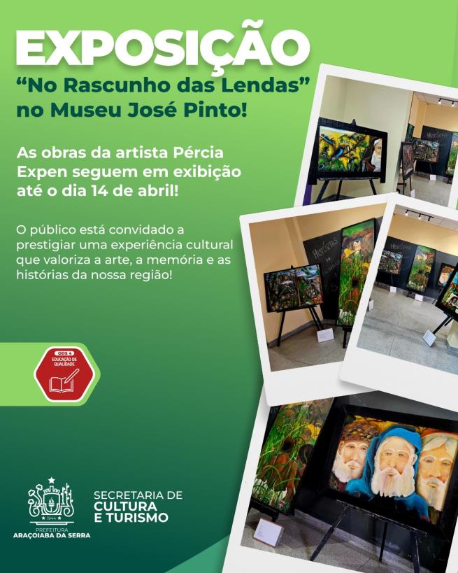 Exposição “No Rascunho das Lendas” segue aberta à visitação até 14 de abril
