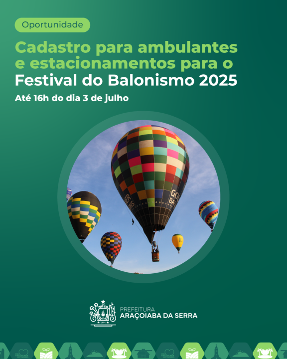 Cadastro de Ambulantes e Estacionamento - Balonismo
