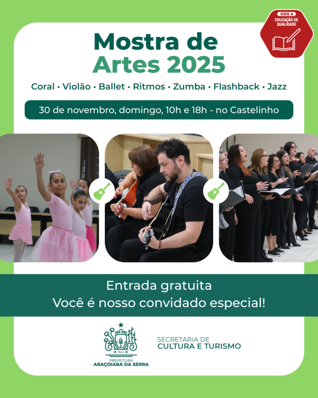 Mostra de Artes 2025 no Castelinho