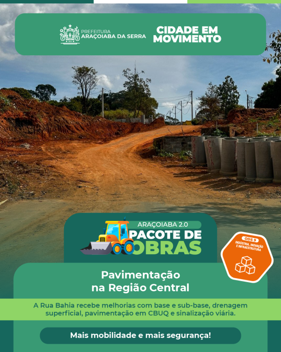 Araçoiaba 2.0: Rua Bahia ganha nova pavimentação e drenagem