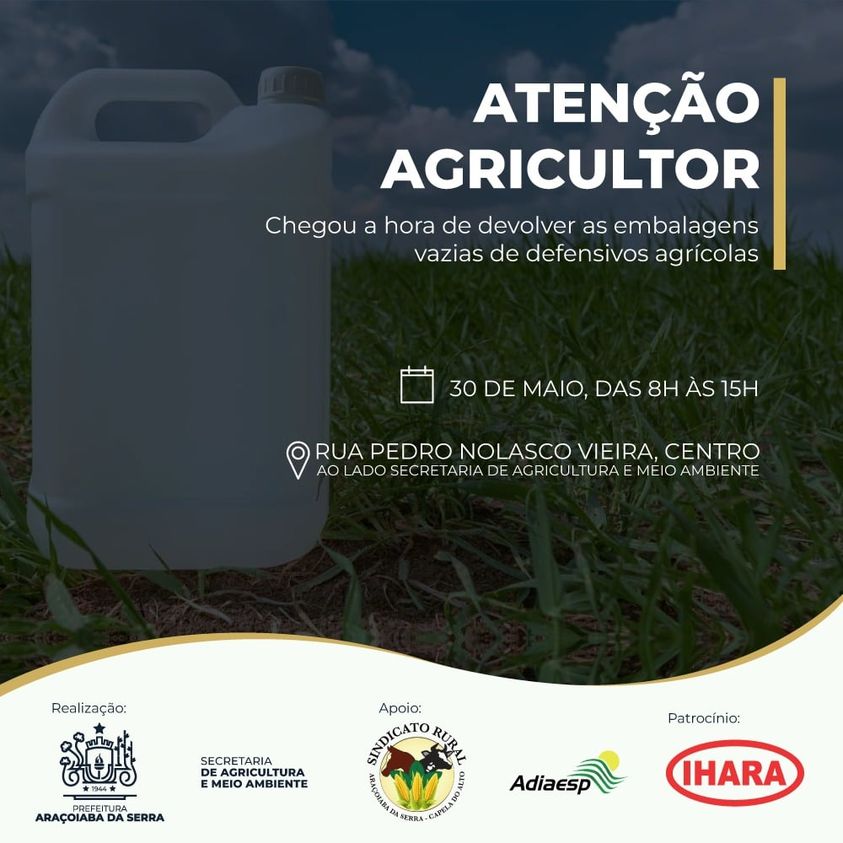 Projeto SE USAR DEVOLVA - Boas práticas para a conservação do ambiente  agrícola e devolução de embalagens de Agrotóxicos - Notícias - Prefeitura  Municipal de Serra do Ramalho - Site Oficial