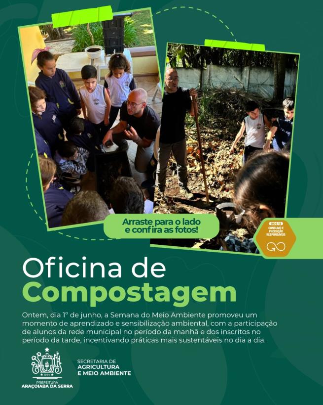 Oficina de Compostagem promove educação ambiental na Semana do Meio Ambiente