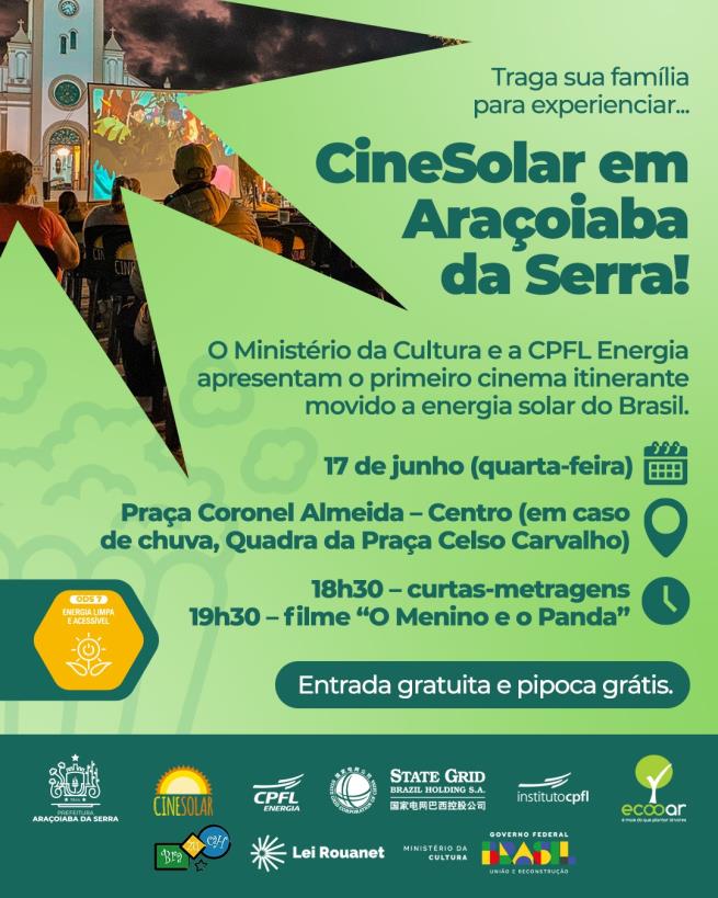 CineSolar traz cinema ao ar livre gratuito com energia solar