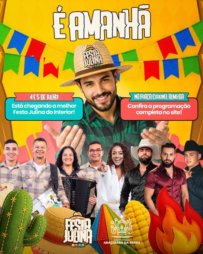 5ª Festa Julina de Araçoiaba da Serra promete dois dias de cultura, música e tradição