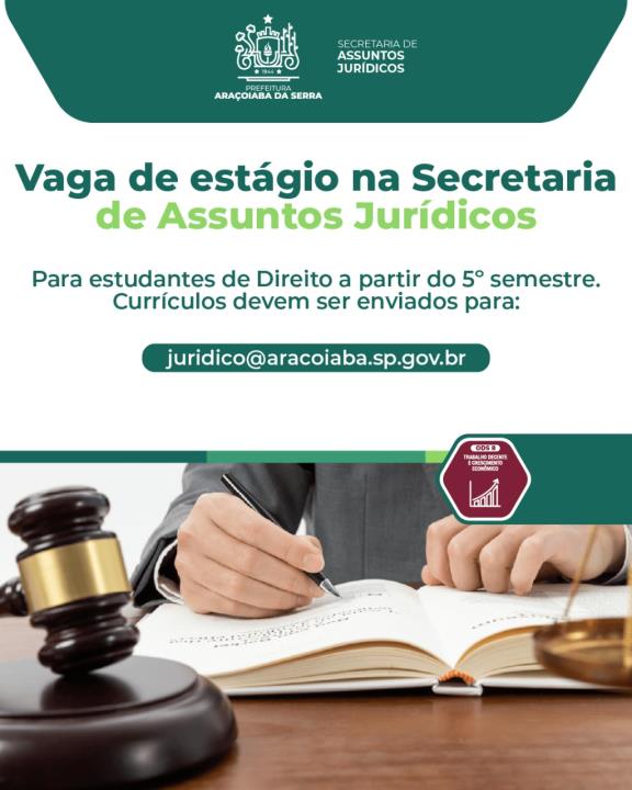 Oportunidade de Estágio em Direito