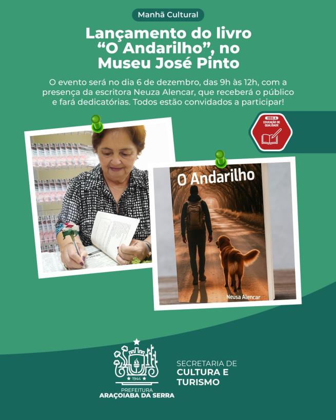 Museu José Pinto recebe lançamento do livro “O Andarilho”