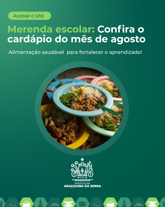 Cardápio Merenda Escolar