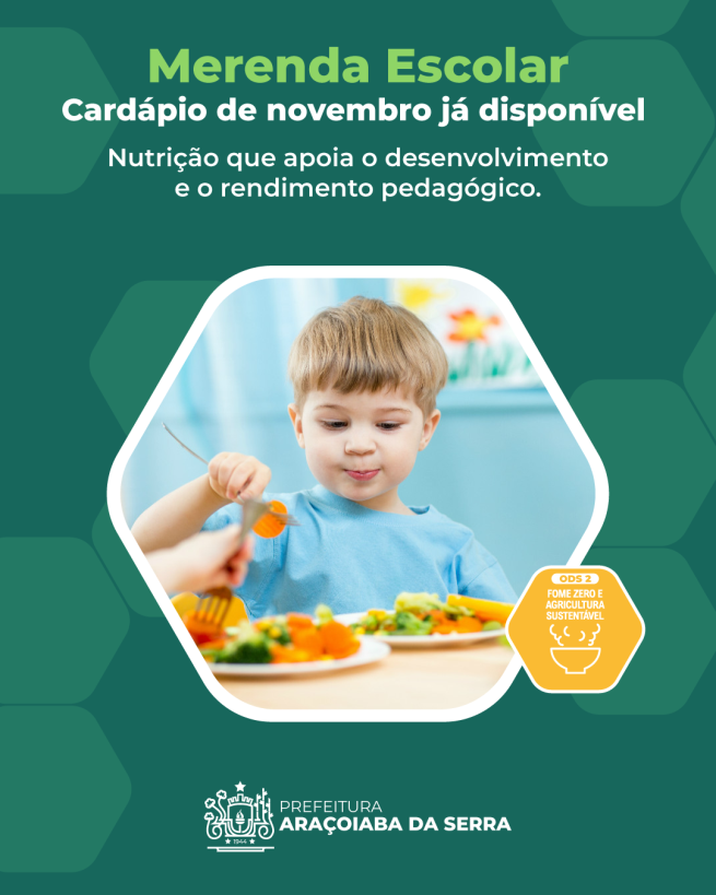Cardápios da Merenda Escolar de Novembro