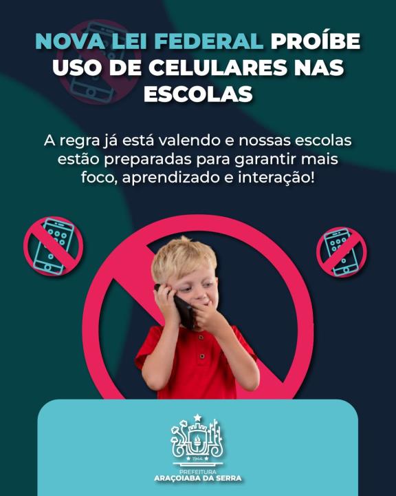 Proibido uso de celular nas escolas - lei federal