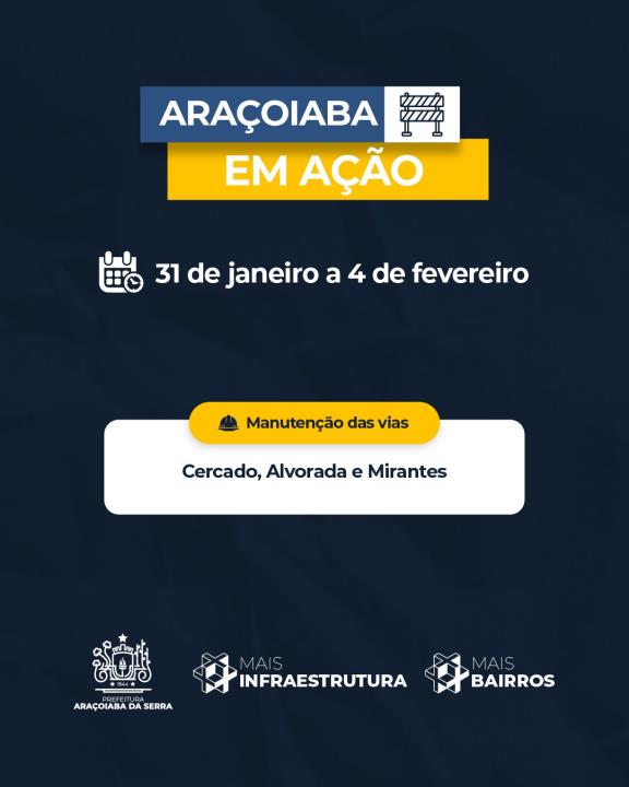 Araçoiaba em Ação - 31/01 e 04/02