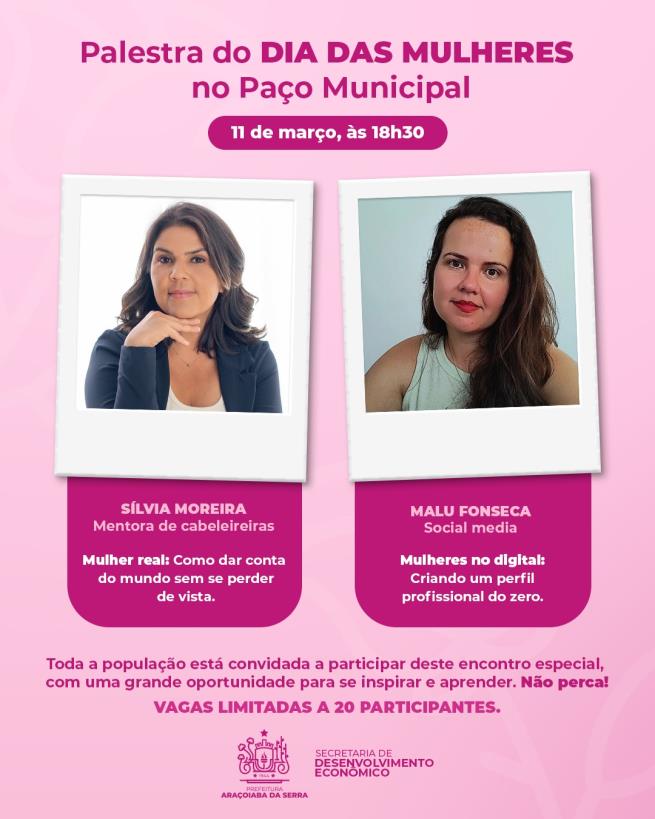 Palestra Especial em Comemoração ao Dia das Mulheres no Paço Municipal