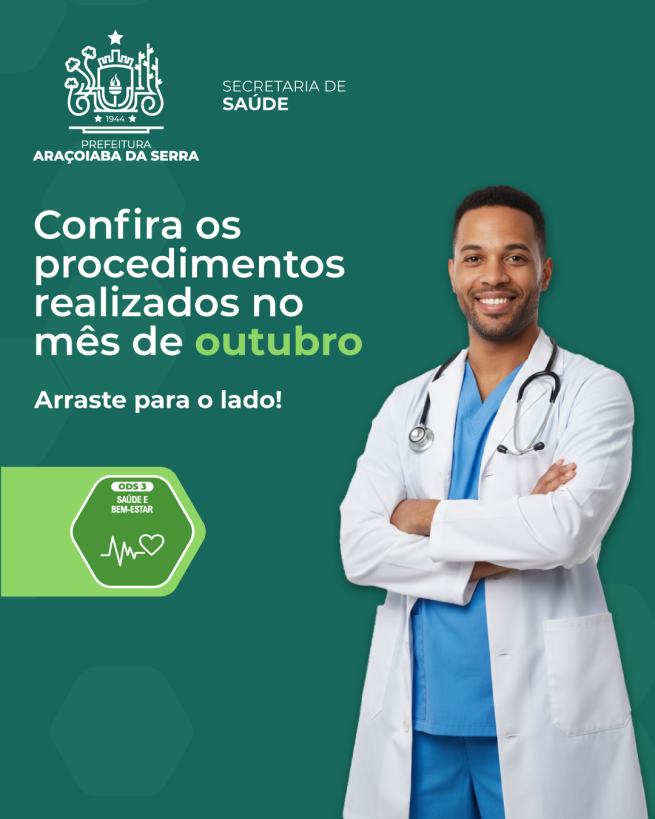 Confira o resumo das ações da Saúde em outubro