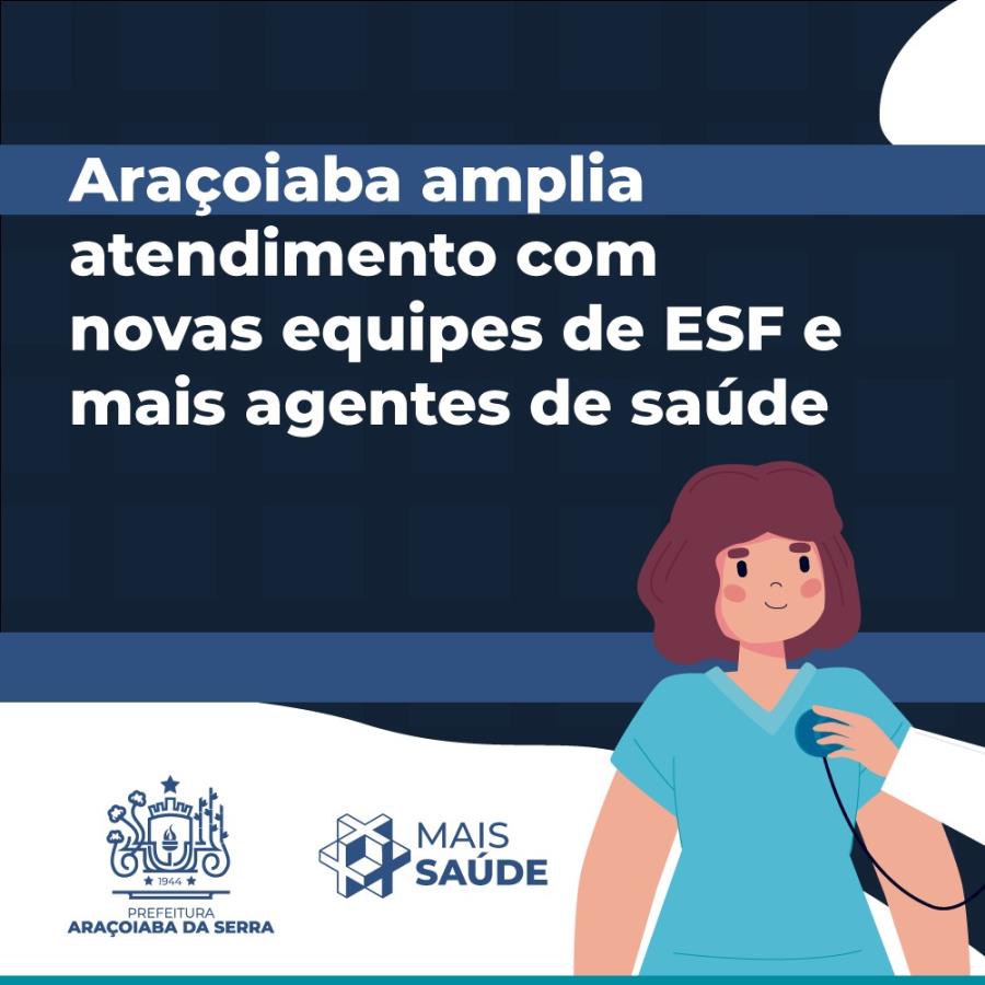 Novas equipes de ESF e mais agentes de saúde para Araçoiaba