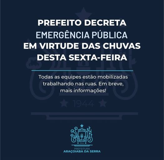 Prefeito Dr. Quevedo decreta emergência pública.