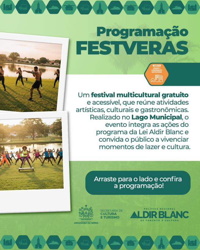FESTVERAS reúne cultura, arte e entretenimento no Lago Municipal