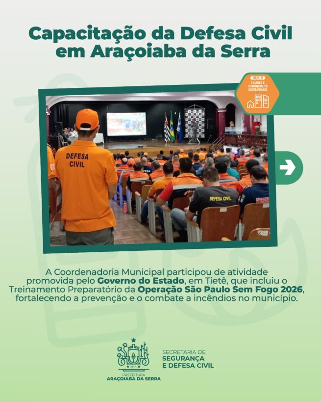 Defesa Civil participa de treinamento preparatório da Operação São Paulo Sem Fogo 2026