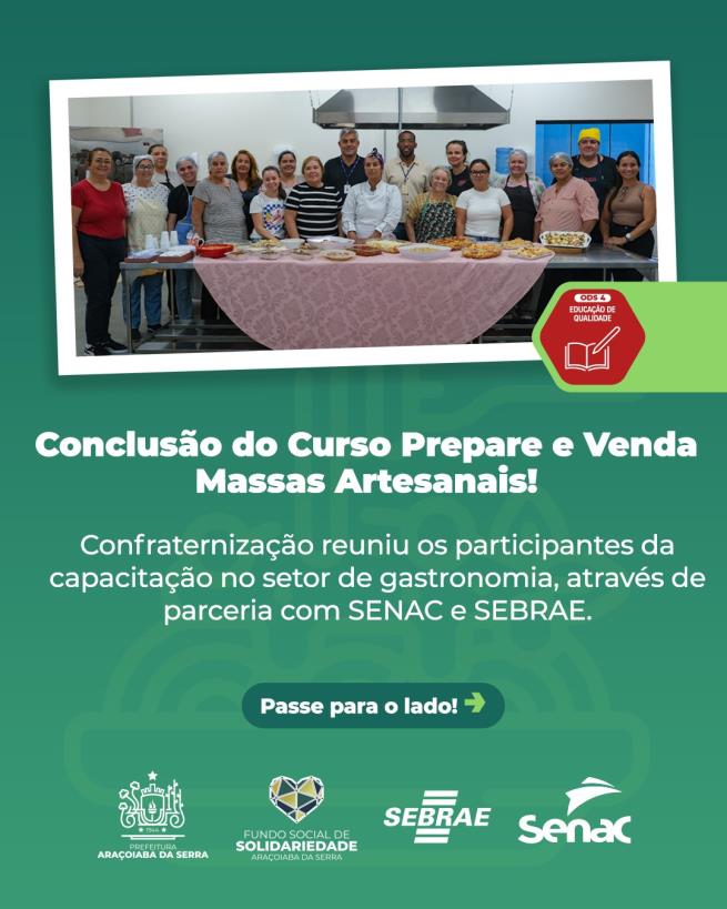 Curso Prepare e Venda Massas Artesanais