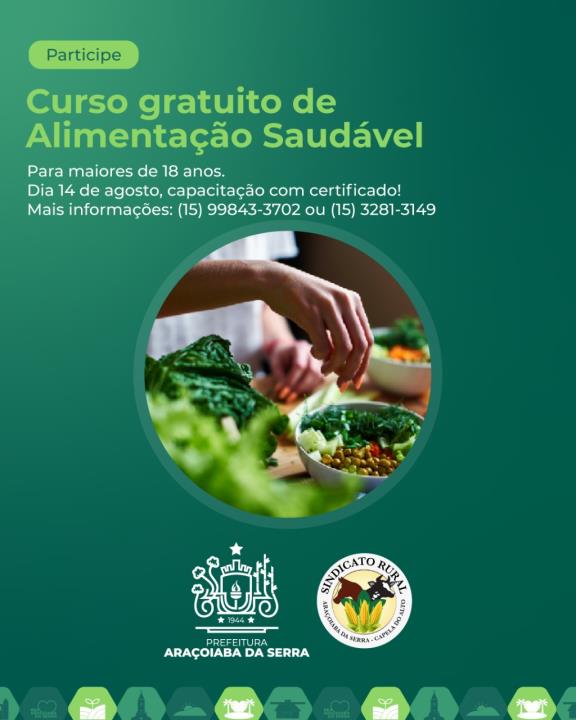 Curso Gratuito de Alimentação Saudável