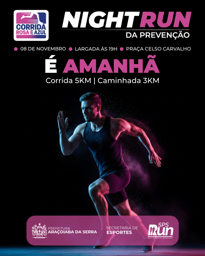 É amanhã! Corrida Rosa e Azul 2025