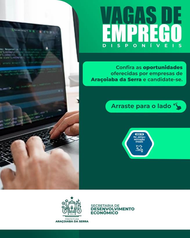 Confira as Vagas de Emprego Disponíveis no Município