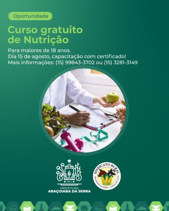 Curso Gratuito de Nutrição