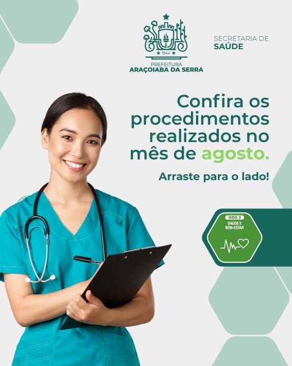 Dados de saúde do mês de agosto