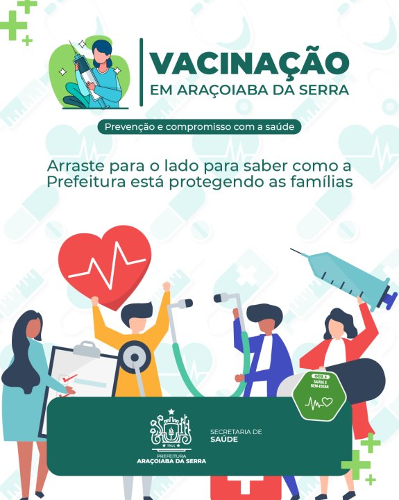Araçoiaba da Serra segue fortalecendo a saúde com ampla vacinação