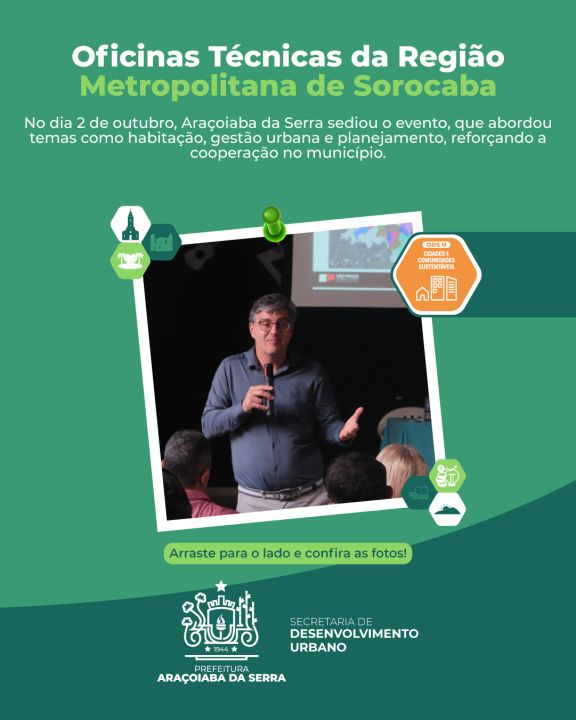 Araçoiaba da Serra sedia Oficinas Técnicas Regionais da Região Metropolitana de Sorocaba