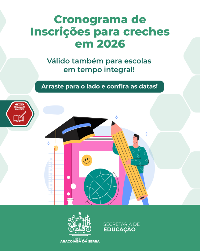 Cronograma de Inscrições para creches em 2026