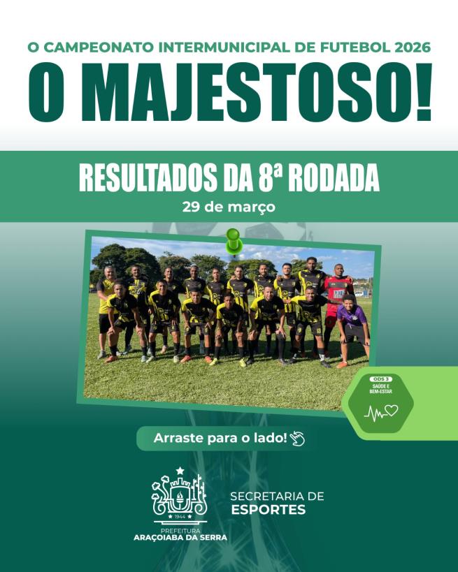 8ª Rodada do Campeonato Intermunicipal de Futebol 2026 movimenta o Campo Jundiaquara